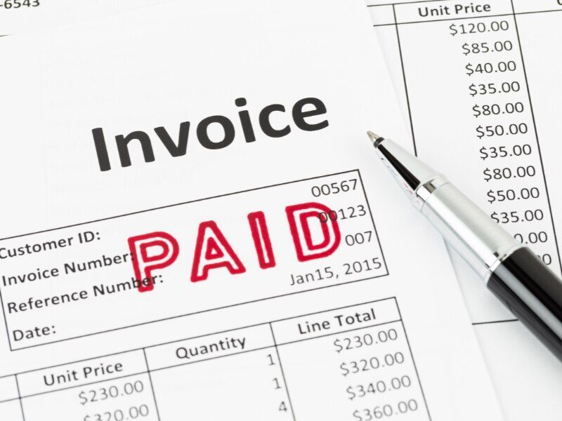 اطلاعات ثبت‌شده در invoice